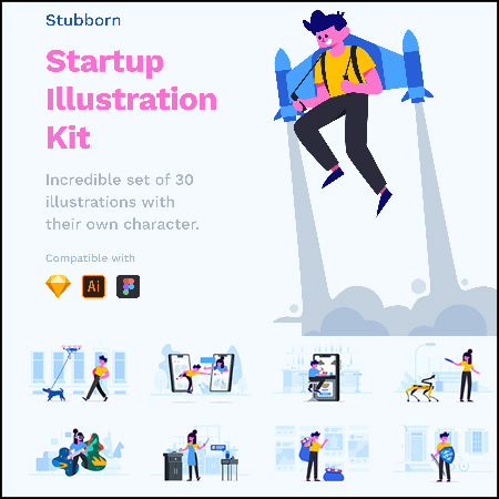 30款科技运动生活场景APP网站PNG免抠图第一素材网矢量插图精选