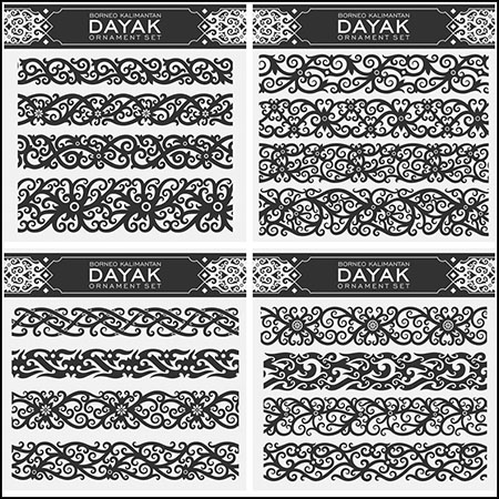 4套欧式花纹边框装饰花边第一素材网矢量素材精选