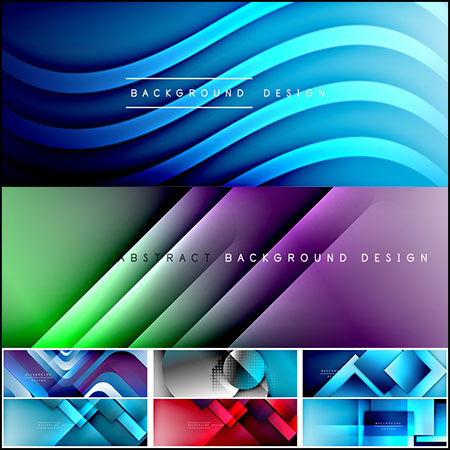 10款几何形状横幅抽象背景第一素材网矢量素材精选