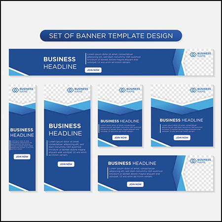 8套企业横幅展板A4单页DM宣传单第一素材网矢量素材精选
