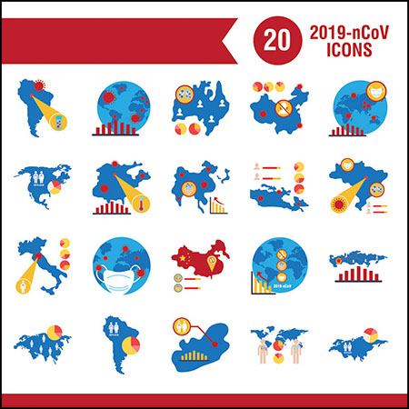 7套2019新冠病毒感染地图版块标点信息图表插图