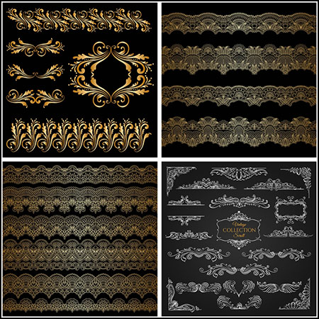 12套欧式花纹边框装饰图案第一素材网矢量素材精选