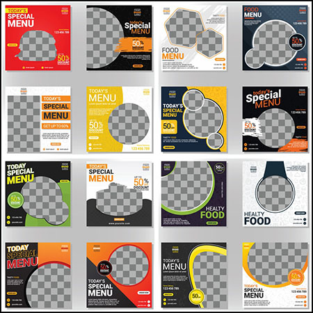 4套互动网站网络媒体横幅广告模板第一素材网矢量素材精选