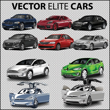 10款汽车轿车第一素材网矢量插图精选