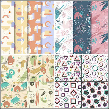 9套小碎花抽象无缝背景第一素材网矢量素材精选