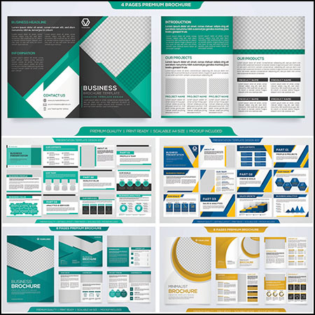 6套企业宣传介绍双折页宣传册第一素材网矢量素材精选