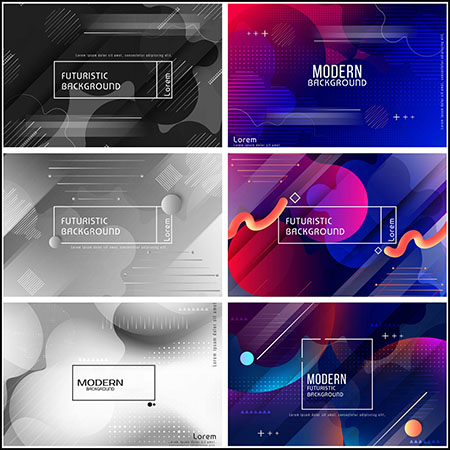 8套未来主义现代抽象背景第一素材网矢量模板精选