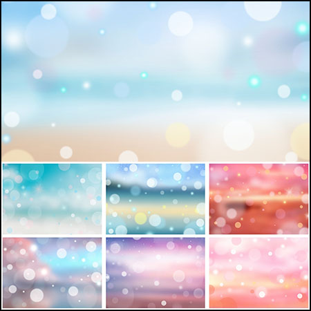 20款海边梦幻渐变背景蚂蚁图库精选PSD分层模板