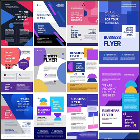 10款企业商务传单宣传单蚂蚁图库精选PSD分层模板