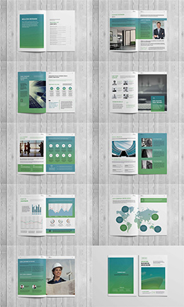 一套简洁大方的商务画册模板蚂蚁图库精选PSD分层素材