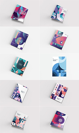 10款创意几何图形渐变海报蚂蚁图库精选PSD分层素材[含矢量格式]