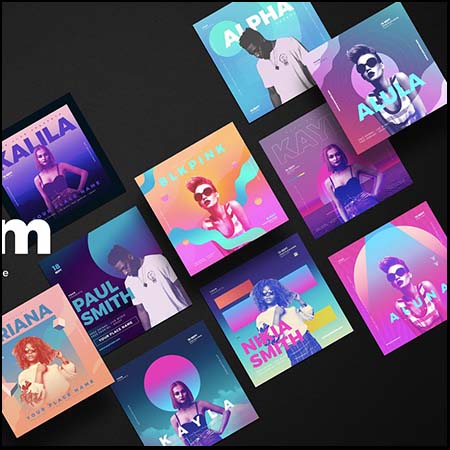 音乐专辑多媒体风格照片蚂蚁图库精选PSD模板