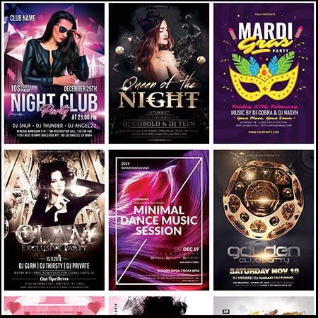 欧式派对传单广告PSD海报