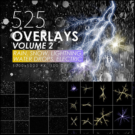 525款雨，雪，闪电，水滴JPG高清PS覆盖层素材