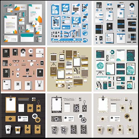国外简约高档企业公司形象办公用品VI视觉设计