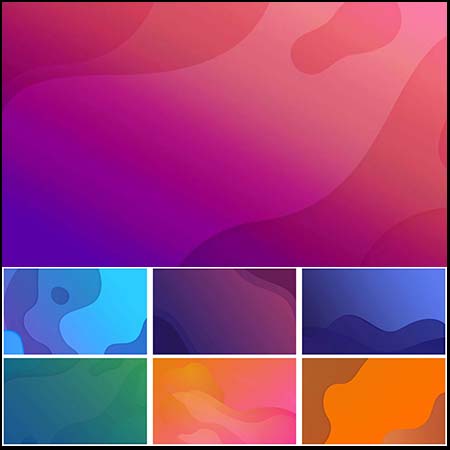 10款几何形状抽象渐变背景PSD素材