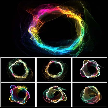 彩虹色环形图片overlay覆盖层素材