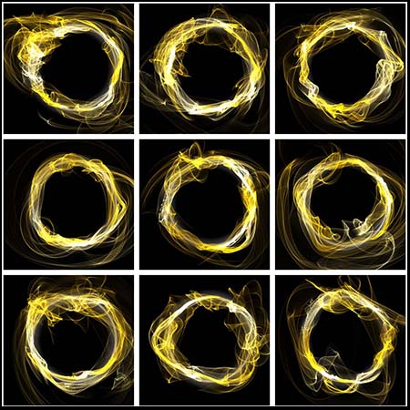 黄色光圈圆环图片overlay覆盖层素材
