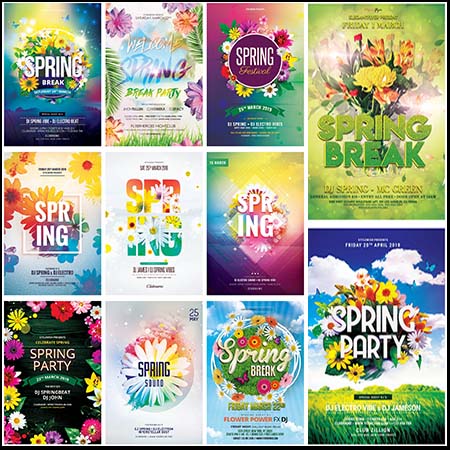 15款春季商场促销房地产宣传PSD海报