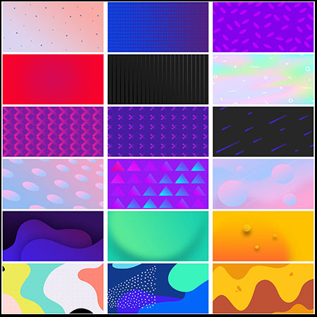 100个格子波浪多边形PSD背景模板