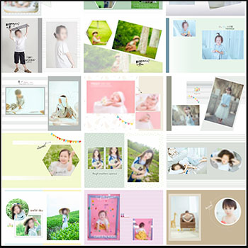 70P可爱儿童宝宝写真相册影楼摄影蚂蚁图库精选PSD模板