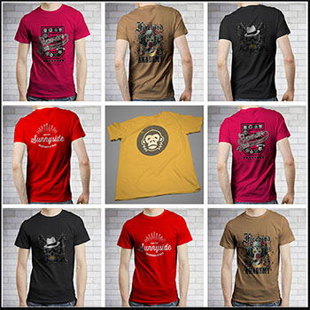 160款T恤短袖合集PSD样机模型