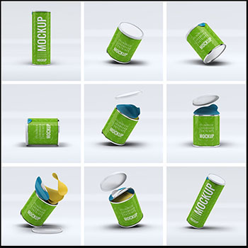 16款国外灌装薯片PSD样机模型