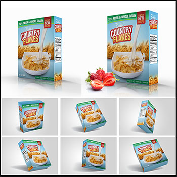 11款食品纸盒包装PSD样机模型