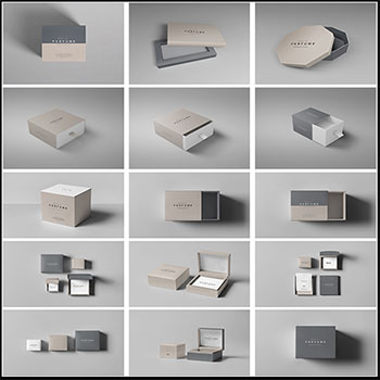 64款珠宝首饰礼盒PSD样机模型