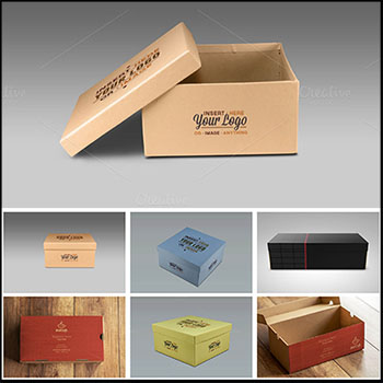 13款鞋盒包装PSD样机模型