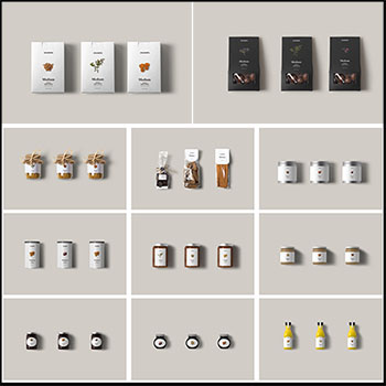 33套零食坚果食品包装PSD样机模型