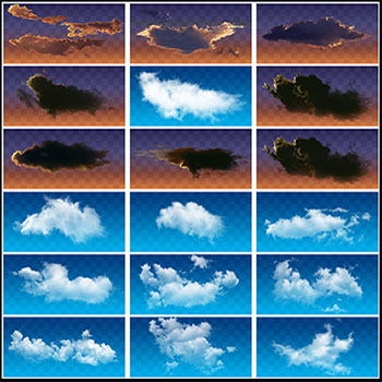 81款天空白云和乌云PSD分层云彩素材