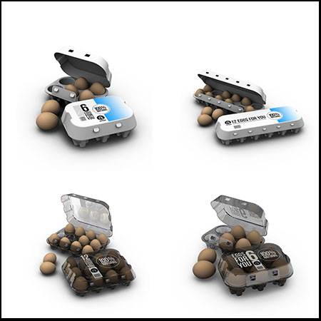 6款鸡蛋和鸡蛋透明盒PSD样机模型
