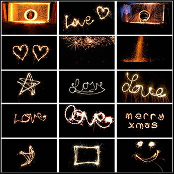 烟火烟花真实后期叠加合成影楼婚纱照夜景背景延时光线overlay覆盖层J