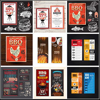 14款国外BBQ烧烤PSD海报模板