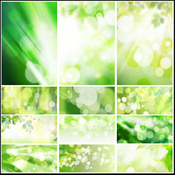 20款春季夏季绿色光晕光环横幅海报背景蚂蚁图库精选PSD模板