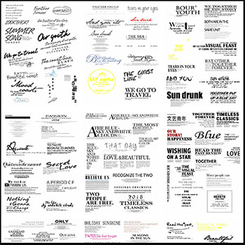 20套英文婚纱PSD文字排版素材-240款