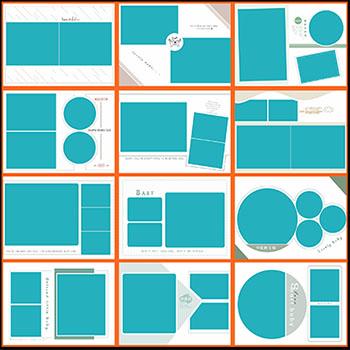 竖版儿童相册PSD+N8模板60P