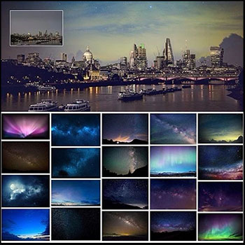 星空夜景月亮天空星星摄影后期照片修图溶图滤色PSD背景图片