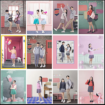 17款平面室内场景相册后期蚂蚁图库精选PSD模板