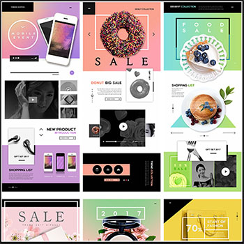 21款手机销售网页旅行网页甜品促销网页蚂蚁图库精选PSD分层素材