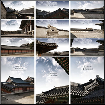 22款中国风中式古典建筑蚂蚁图库精选PSD模板