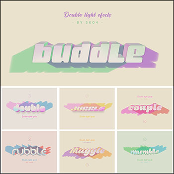 9款3D立体字艺术字一键置换蚂蚁图库精选PSD分层模板