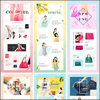 男性服装女装服装女性用品电商网页模板蚂蚁图库精选PSD分层素材