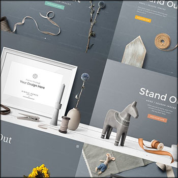 家居装饰家居用品和框架样机蚂蚁图库精选PSD分层模板