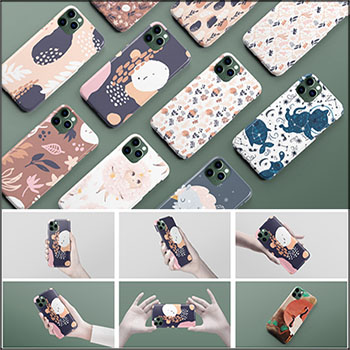 苹果手机壳iPhone11保护套样机贴图智能样机展示蚂蚁图库精选PSD模板