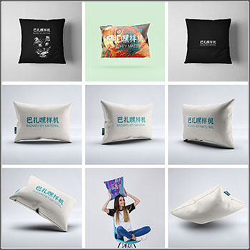 抱枕靠垫坐垫枕头VI智能贴图样机蚂蚁图库精选PSD分层模板