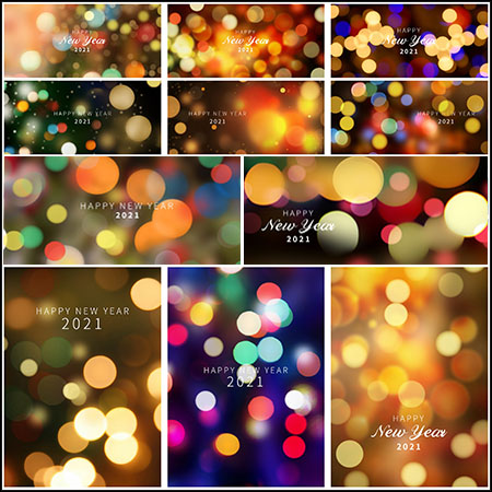 25款多彩模糊散景灯光光晕背景蚂蚁图库精选PSD模板