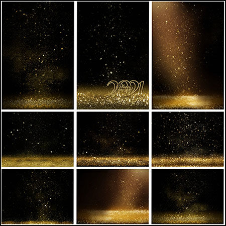 20款金色粒子海报背景蚂蚁图库精选PSD分层模板