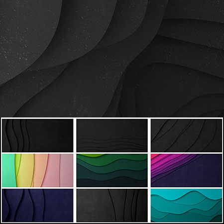 14款有层次感的波浪形状背景蚂蚁图库精选PSD分层模板